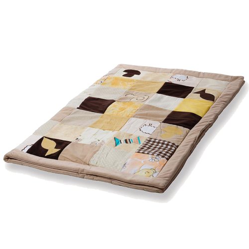 Babydecke Krabbeldecke Patchwork 140x110cm Doppelte Füllung - Beige (beige)2