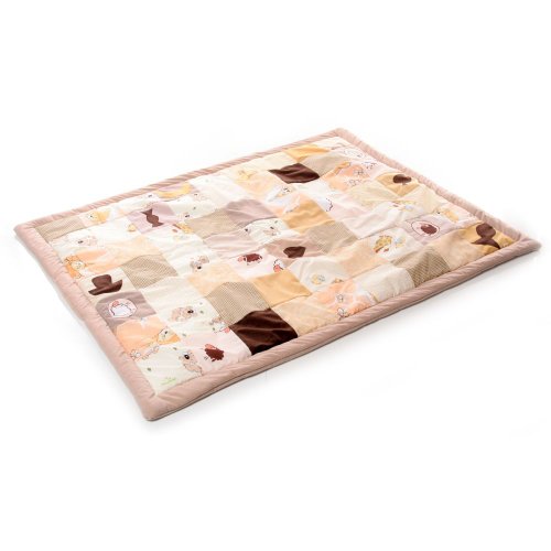 Babydecke Krabbeldecke Patchwork 140x110cm Doppelte Füllung - Beige (beige)6