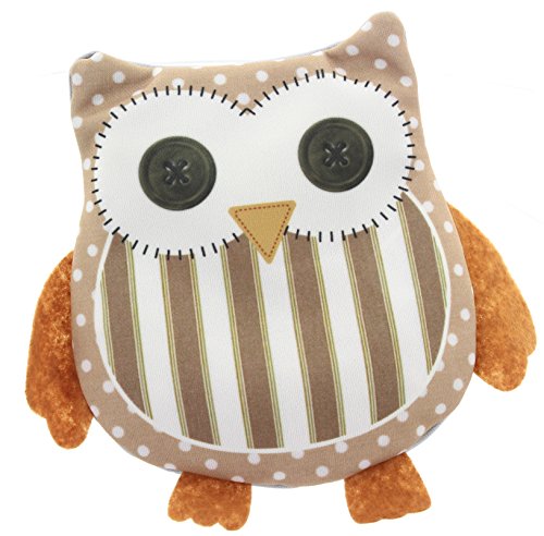 Kirschkernkissen PATCHWORK EULE vintage braun1
