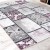 Edler Designer Teppich Patchwork Vintage Look Teppich Meliert in Lila Creme, Grösse:200x290 cm1