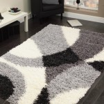 Teppich Hochflor City Shaggy zum TOP Preis Patchwork grau schwarz creme verschiedene Größen (120_x_170_cm)
