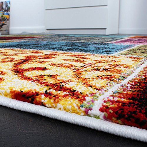 Teppich Modern Designer Teppich Patchwork Vintage Multicolour Grün Rot Gelb Blau, Grösse:120x170 cm2