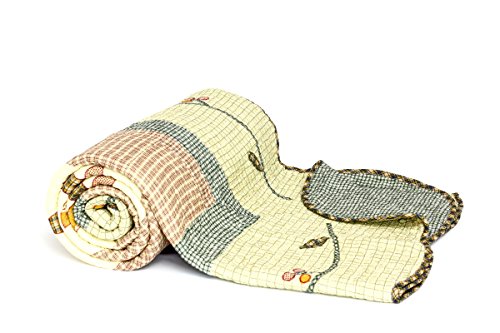 1001 Wohntraum YW1113E Quilt F Blume Vintage, 230 x 250 cm, Plaid Tagesdecke, Patchwork Landhaus Shabby Decke6