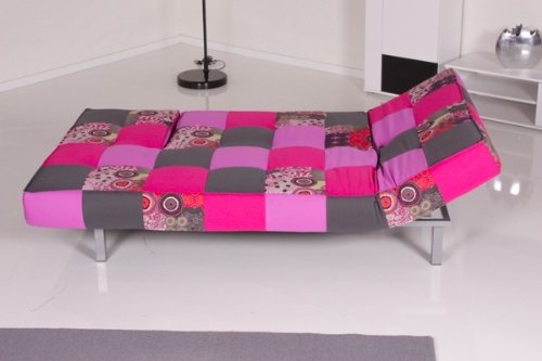 Schlafsofa COLOUR 3er Sofa Stoff Patchwork3