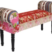 Patchwork Sofa Wing Red