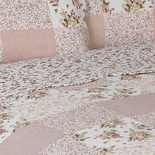 Patchwork-Bettdecke, Bettüberwurf, Bettdecke Bettwäsche, gesteppt, 240cm x 260cm, Eliza, Flieder2